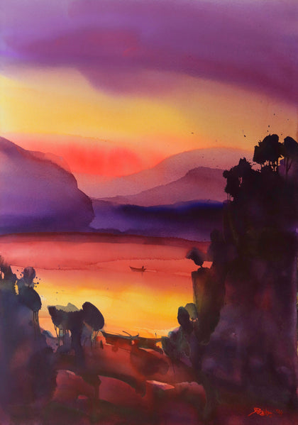 Dusk Hues, Mountain Colours, Prashant Prabhu, A Realm of Possibilities - Artisera