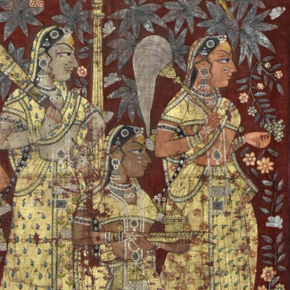 Gopis Under Tree - 04, , Ethnic Art - Artisera