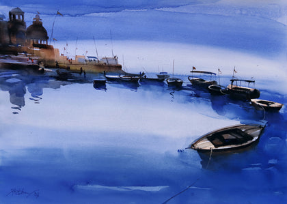 Moored Boats, Banarasi Blues, Prashant Prabhu, Internal - Artisera