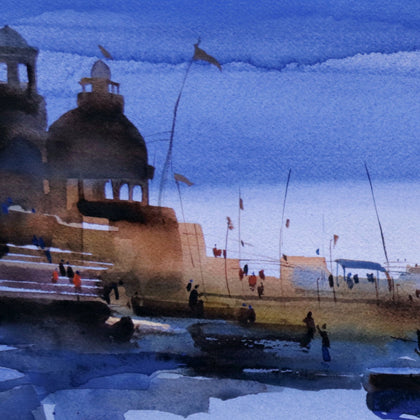 Moored Boats, Banarasi Blues, Prashant Prabhu, Internal - Artisera