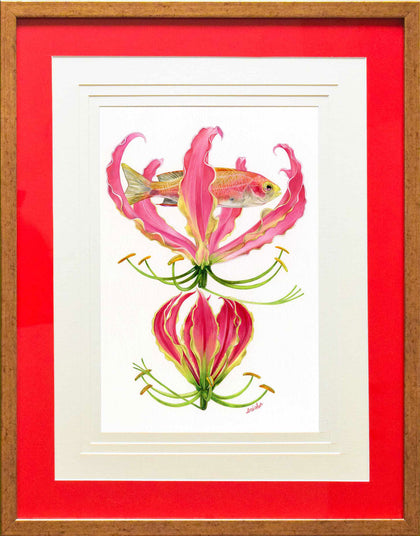 Gloriosa Lily with Pink Athena, Anisha Koshy, Internal - Artisera