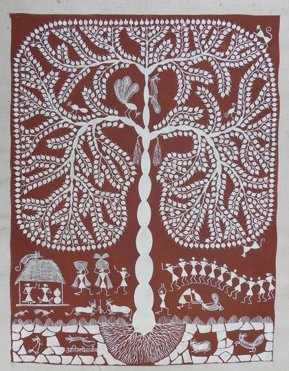 A Complete Warli painting Tutorial Guide - The Crafty Angels